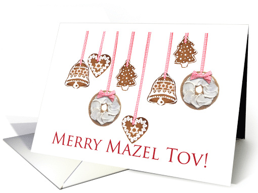 Merry Mazel Tov Chrismukkah Interfaith Cookies and Bagels card