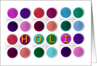 Holi Hindu Festival of Colors and Spring with Cups of Colors card