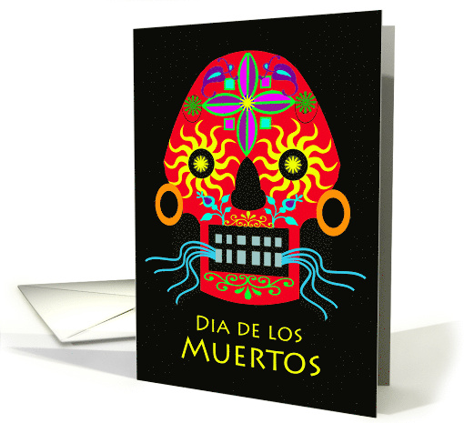 Dia de los Muertos Day of the Dead Painted Skull card (507068)