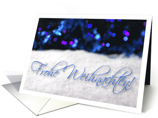 Frohe Weihnachten German Christmas with Lights and Snow card (526423)