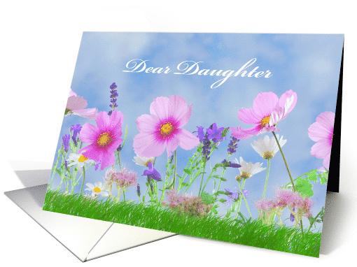 Daughter Birthday with Flower Meadow and Grass card (560164)
