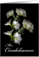 Mes Condolances With Sympathy In French card