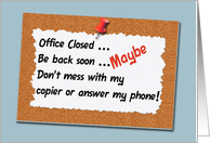 Funny Office Door Sign with Administrative Professionals Day card