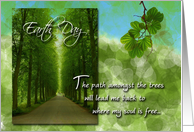 Earth Day Path Amongst Trees card