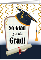 So Glad for the Grad Congratulations on Graduation card