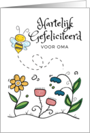 Dutch Birthday For Grandma Oma with Hartelijk Gefeliciteerd Tulips card