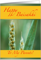Baisakhi Greetings to My Parents, Winter Wheat Rabi Crop Photograph, card