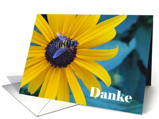 Danke Thanks in German with Bee on Black Eyed Susan card (656350)