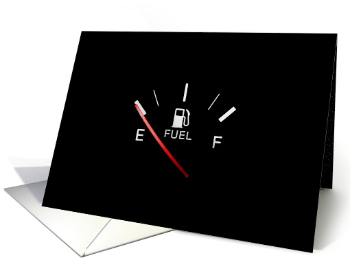 50th Birthday Funny with Empty Gas Gauge and Old Fart Verse card