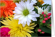 For Any Occasion with Arrangement of Daisies and Mums Blank Inside card