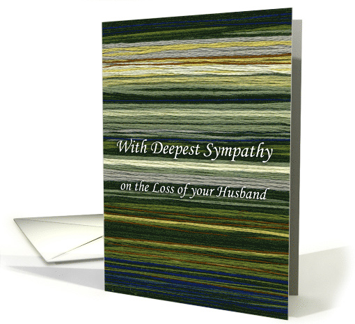 Husband Sympathy with Yarn and Thread Abstract Landscape card (681360)