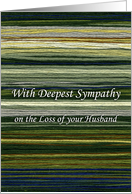 Husband Sympathy with Yarn and Thread Abstract Landscape card