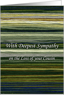 Loss of Cousin Words of Sympathy with Yarn Landscape card