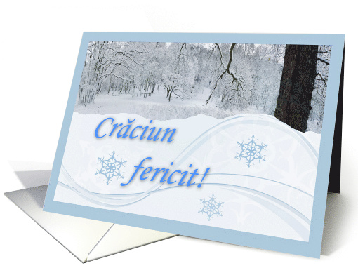 Craciun fericit Romanian Christmas Landscape card (685770)