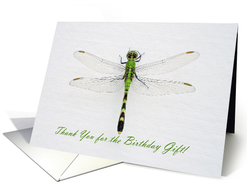 Green Dragonfly Thank You for the Birthday Gift card (697125)
