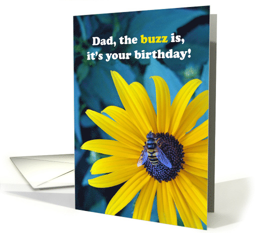 Dad Birthday with Honey Bee on Black Eyed Susan card (709626)