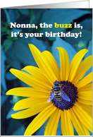 Nonna Birthday with Honey Bee on Black Eyed Susan Flower card
