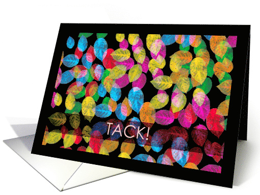 Tack Thank You in Swedish with Colorful Leaves card (710670)