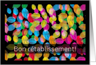 French Get Well Bon retablissement with Colorful Leaves card