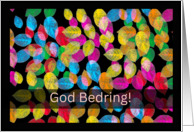 Norwegian Get Well God Bedring with Colorful Leaves card