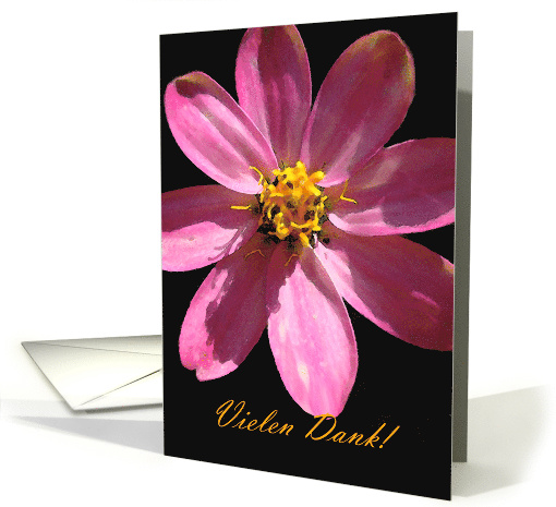 Vielen Dank Thank You in German with Pink Flower card (713580)