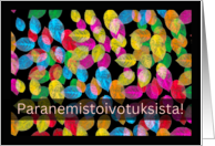 Finnish Get Well Paranemistoivotuksista with Colorful Leaves card