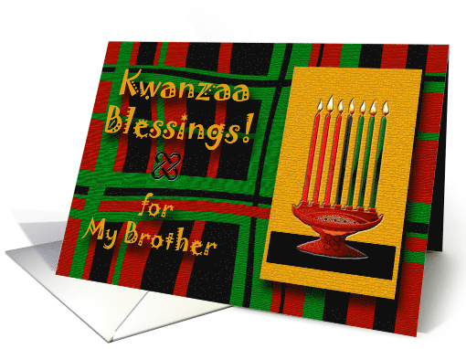 Kwanzaa Blessings for Brother with Kinara and Candles card (725122)