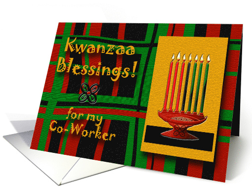 Kwanzaa Blessings for Co-worker with Adinkra Symbol Bese Saka card