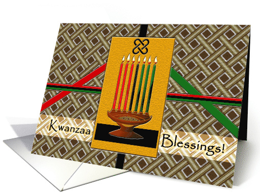 Kwanzaa Blessings for Friend with African Textile Design card (725577)