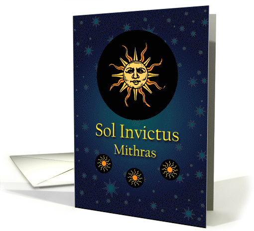 Mithras The Invincible Winter Sun Celestial Design card (744954)