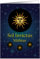 Mithras The Invincible Winter Sun Celestial Design card