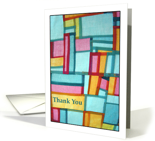 Secret Pal Thank You with Korean Patchwork Pojagi card (750119)