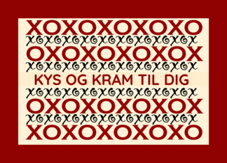 Danish Kisses and Hugs with Kys og Kram til Dig XOXO Design
