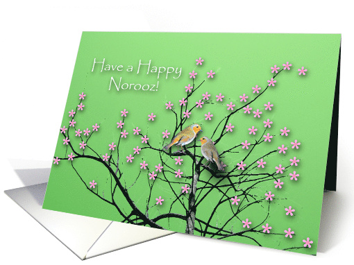 Happy Norooz, Spring Birds in Tree card (756378)