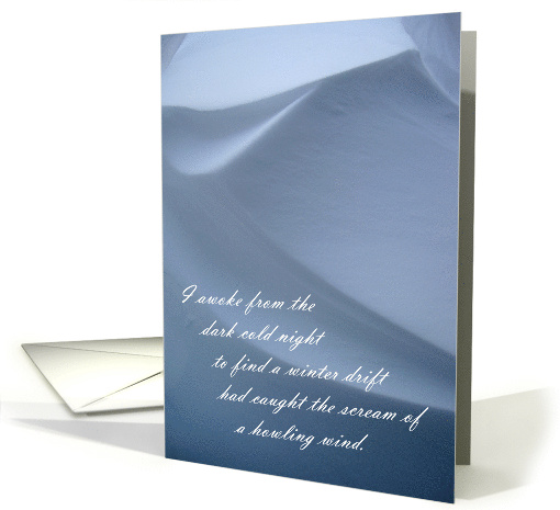 Winter Season Snow Drift with Prose card (765139)