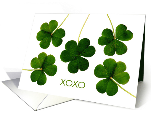 St. Patrick's Day for Parents with Shamrocks and Irish Blessing card