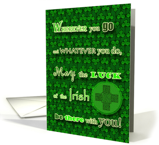 St. Patrick's Day with Irish Blessing and Celtic Cross card (769961)