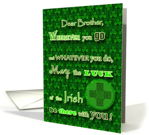 St. Patrick's Day for Brother with Irish Blessing and... (770179)