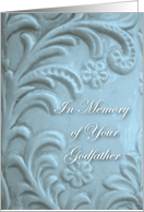 Sympathy In Memory of Your Godfather with Blue Floral Design card