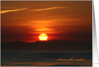 Thinking of You Across the Miles with Dramatic Setting Sun card