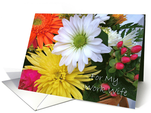 Mother's Day Card For Work Wife, Floral Arrangement card (807921)