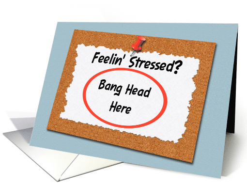 For Work Husband Fathers Day Funny Bang Head Here Sign card (809022)