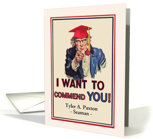 Custom Front, Coast Guard Basic Training Graduation, Uncle Sam card