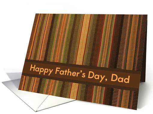 Dad Father's Day Photo of Woven Fabric Design in Earth Tones card