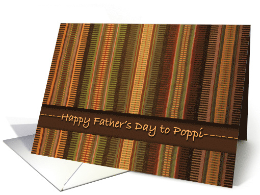 Father's Day for Poppi, Raanu Striped Weaving card (819605)