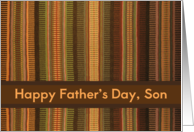 Son Father’s Day Photo of a Raanu Weaving in Earth Tones card