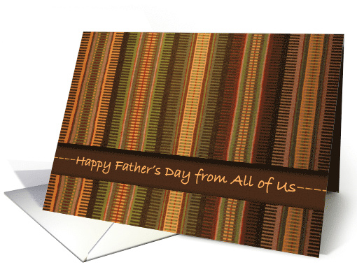 Father's Day from All of Us, Weaving in Earth Tones card (820292)