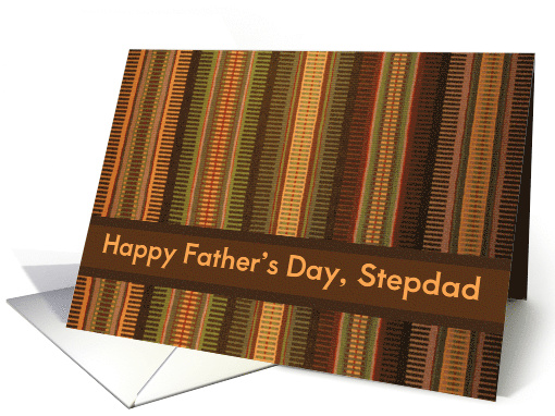 Stepdad Father's Day Weaving in Earth Tone Colors card (820293)