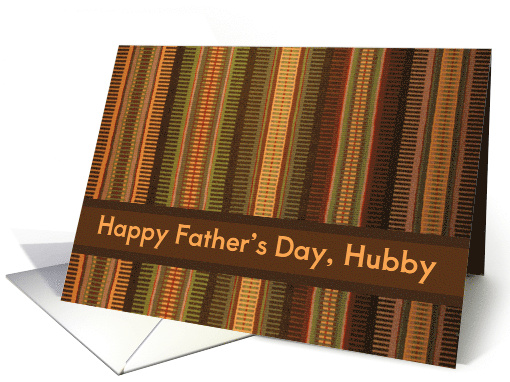 Hubby Husband Father's Day with Weaving in Earth Tones card (820295)