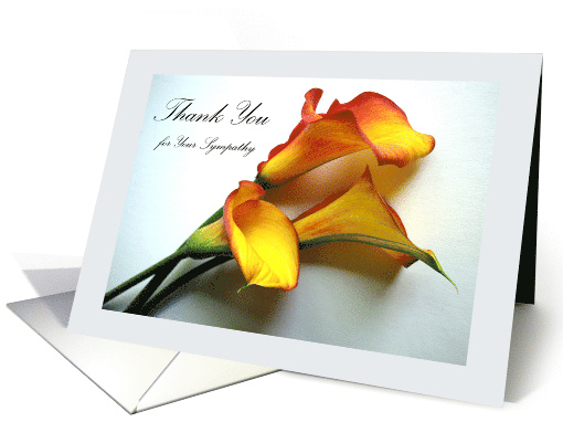 Thank You for Sympathy with Calla Lily Flowers card (823992)